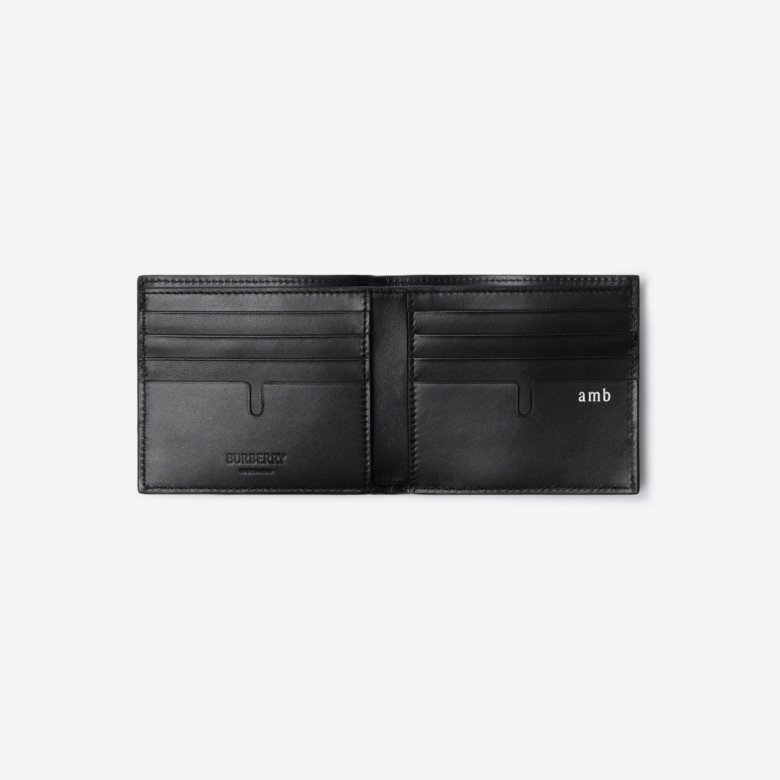 Check Bifold Wallet in Black - Men, Leather | Burberry® Official